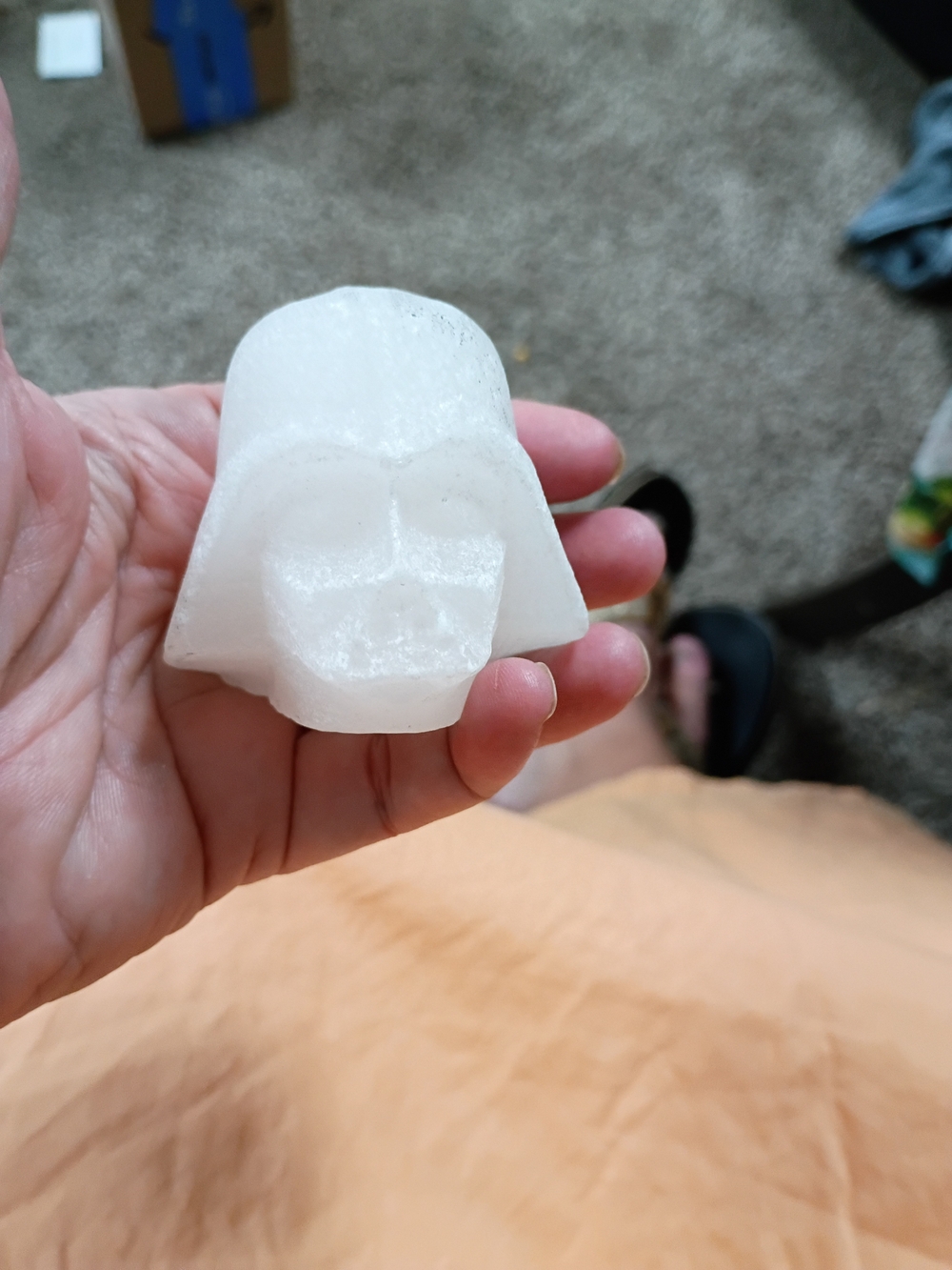 Milky Quartz Darth Vader Head 3 Inches Tall